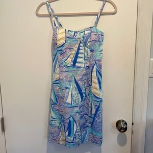 Lilly Pulitzer mini dress.  Sailboat print.